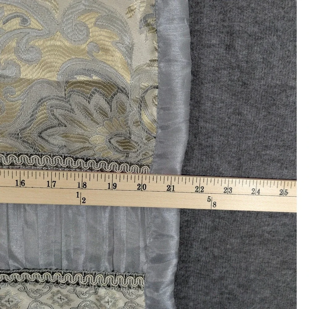 JC Penny Home Expressions Cream Gray Paisley Elegant Pillow Shams 26x20 Set of 2